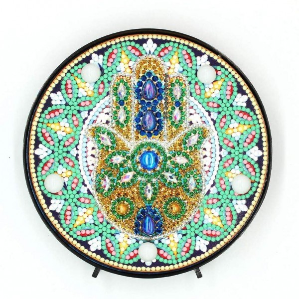 Lampe Ronde Mandala de la main de Hamsa