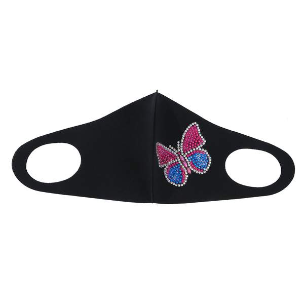 Masque papillon rose et bleu