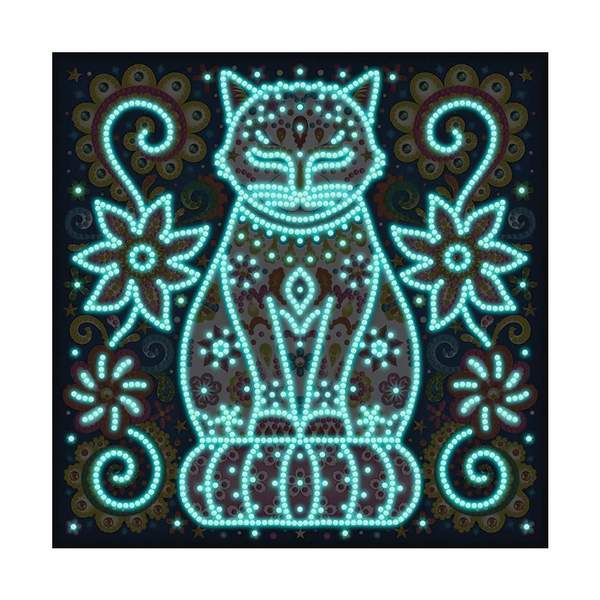 Chat coloré | Glow in the Dark