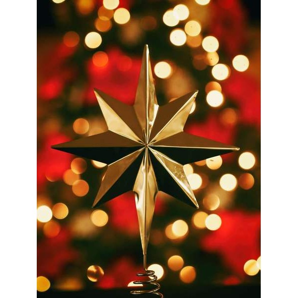 Étoile de Noël dorée