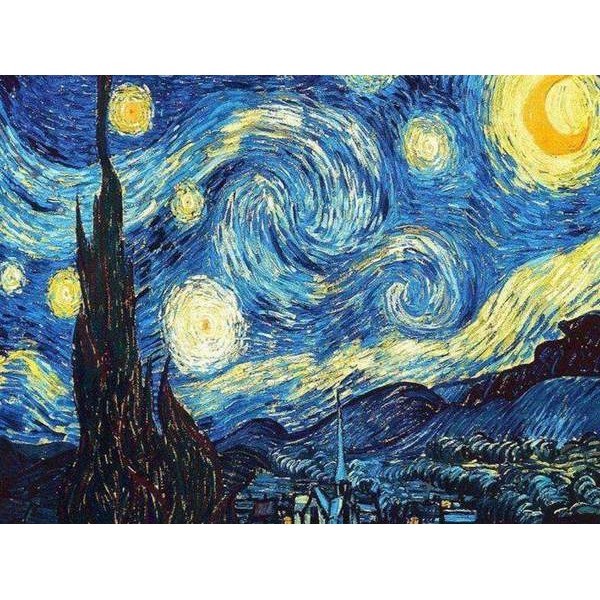 Van Gogh Tableau Lune Bleue