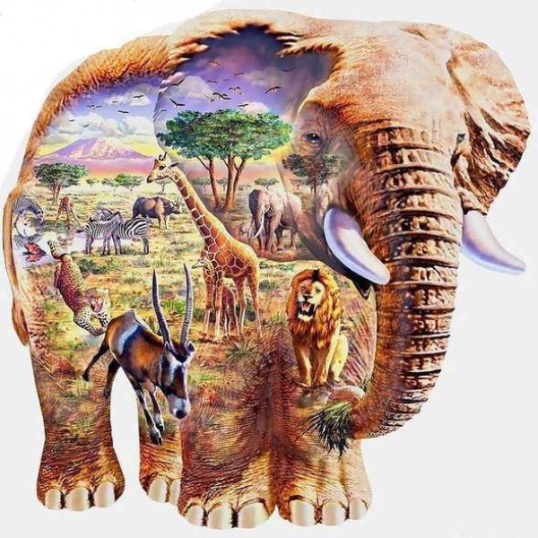 Le monde de rêve de l'éléphant d'Afrique