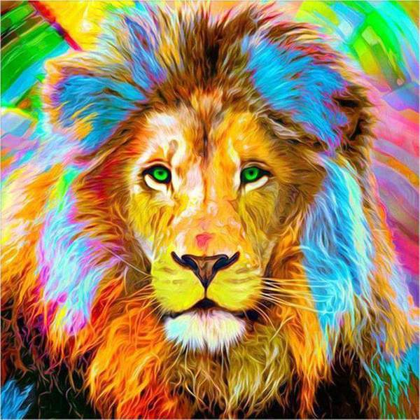 Lion coloré