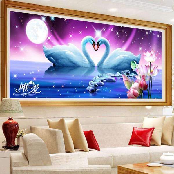 Cygne en Forme de Cœur | Grand format