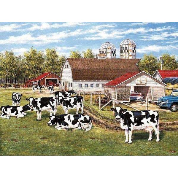 Des vaches devant la ferme