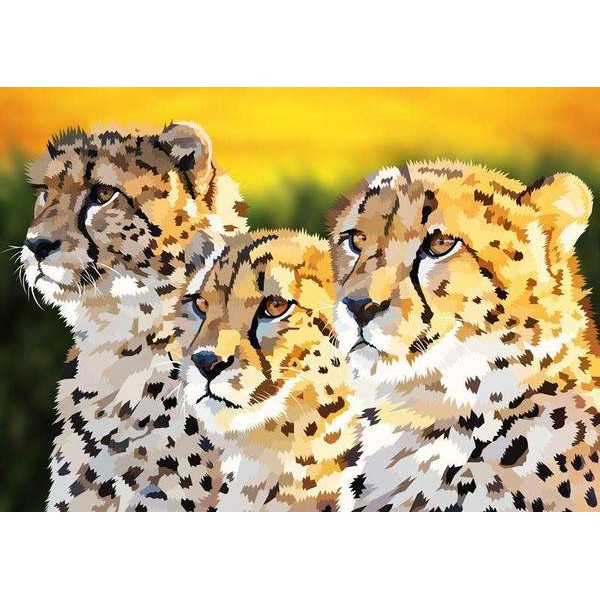Une famille de léopards
