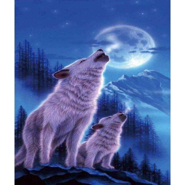 Loups à la Pleine Lune