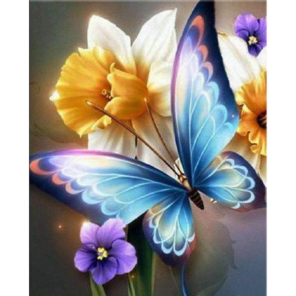 Papillon avec une fleur