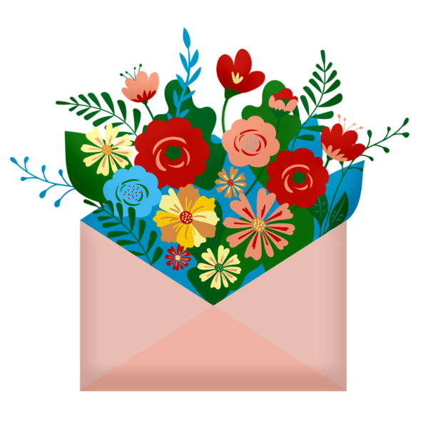 Enveloppe de fleurs