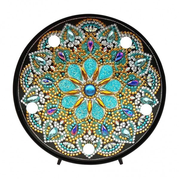 Lampe Ronde Histoire d'un mandala de fleurs