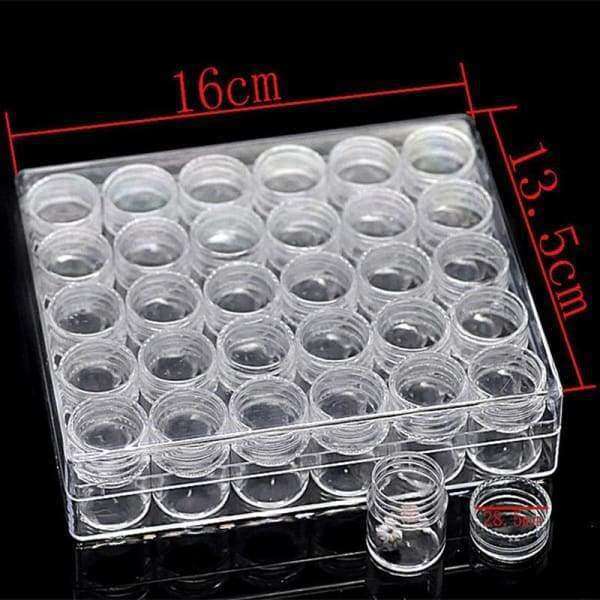 Pot de rangement pour strass 30-Pièces