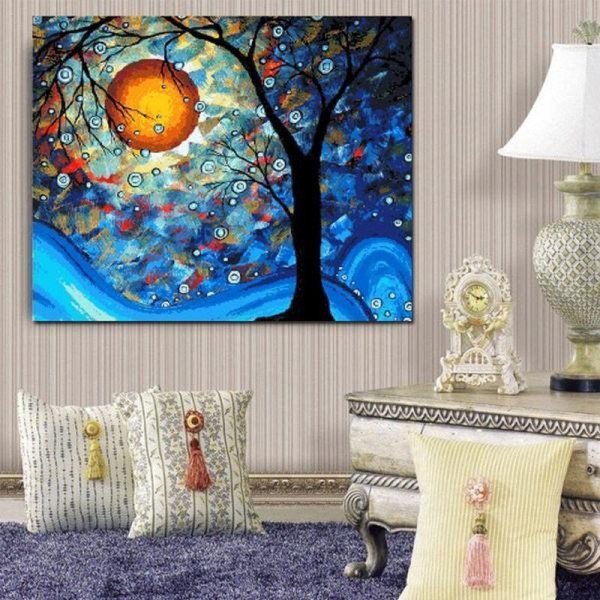 Dessin d'éclat de lune 50x60cm