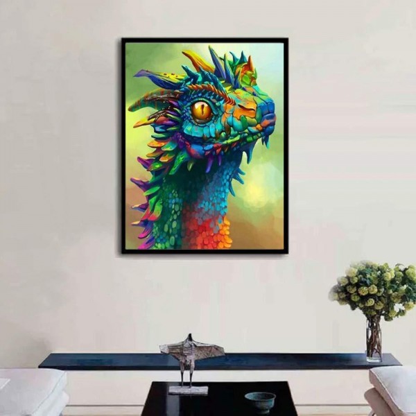 Dragon coloré 50x70cm
