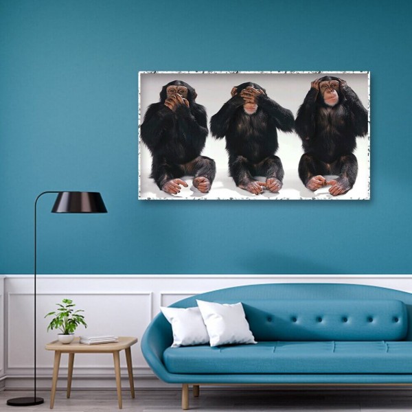 Trois singes 50x90cm