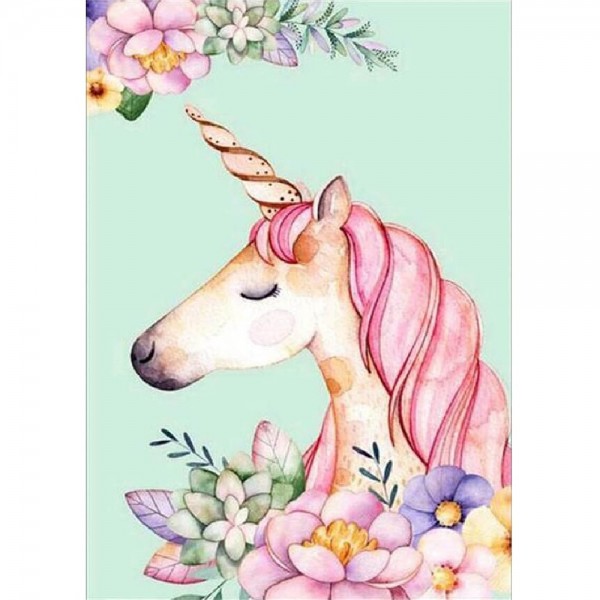 Licorne avec des fleurs