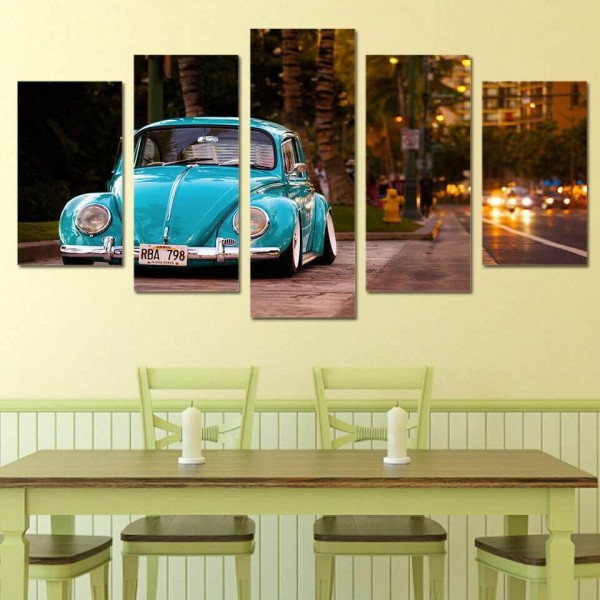 Voiture bleue | 5 parties