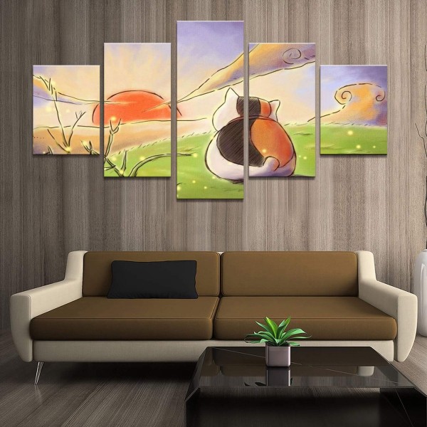 Chat regardant le coucher du soleil | 5 parties