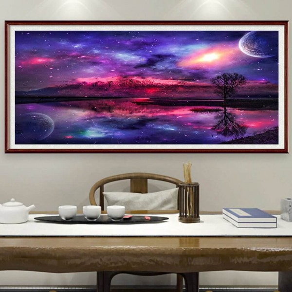 La nuit se reflète 50x100cm