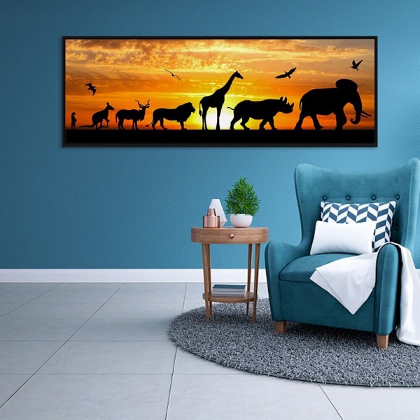 La démarche des animaux 40x120cm