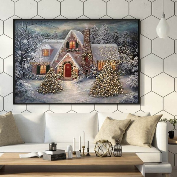 Maison décorée de Noël de 50x80cm