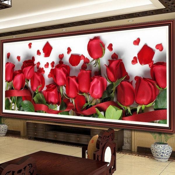 Roses rouges 40x100cm