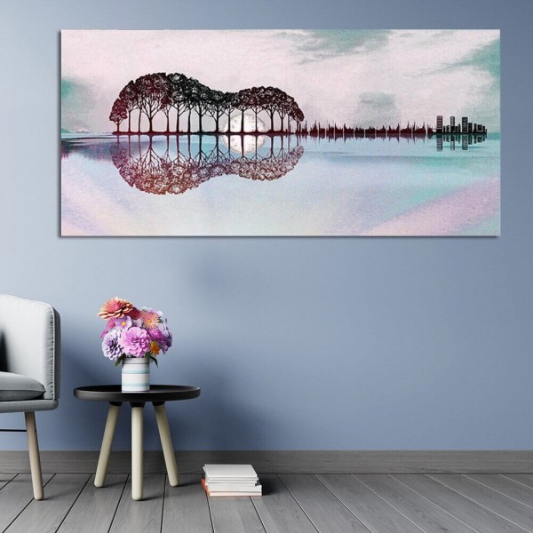 Paysage comme une guitare 50x100cm