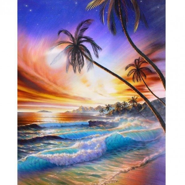 Coucher de soleil sur la plage