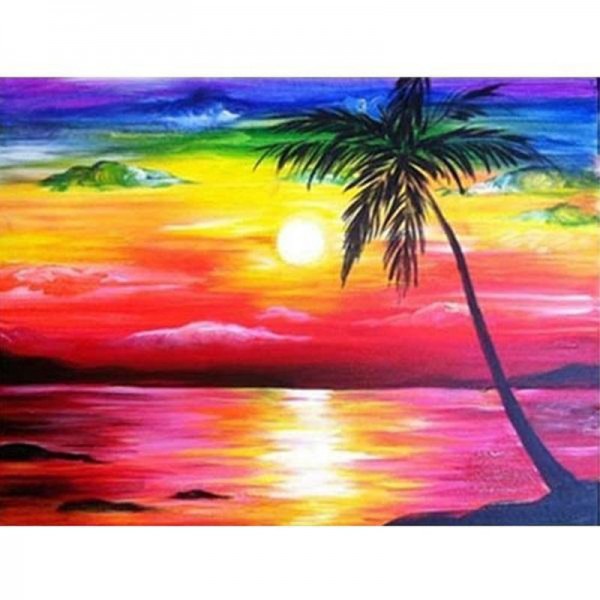 Coucher de soleil coloré