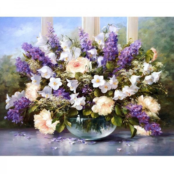 Bouquet de fleurs - Tableau par numéro
