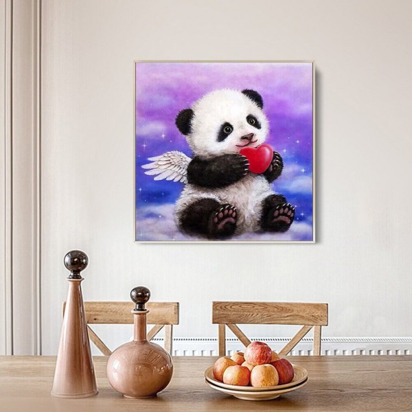 Panda avec des ailes 50x50cm