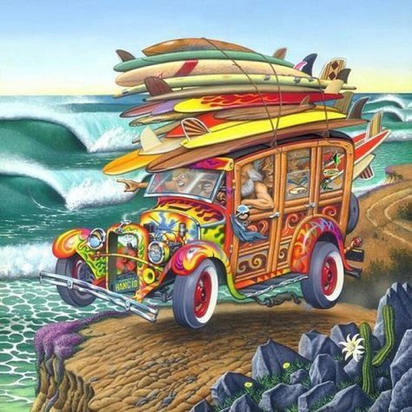 Voiture de surfeur