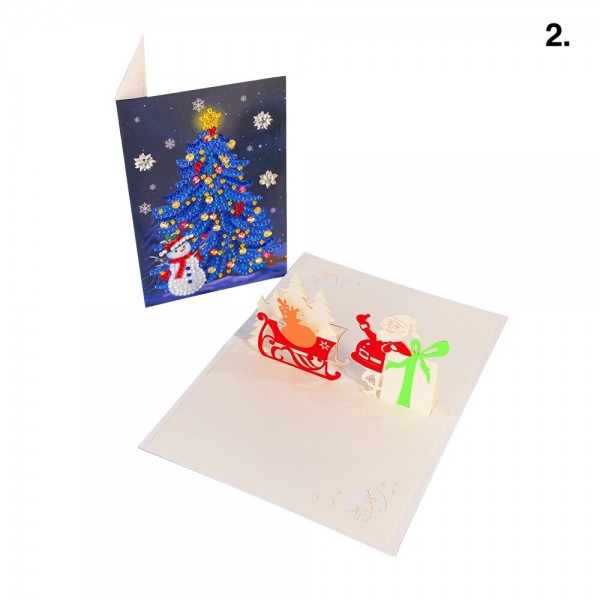 Cartes de Noël 3D en vrac | 7 variétés