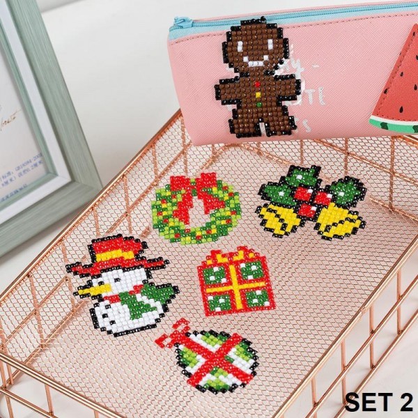Autocollants de Noël en diamond painting