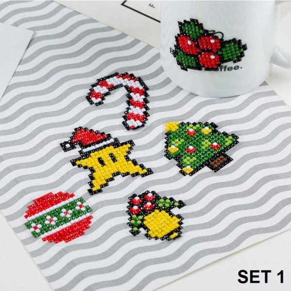 Autocollants de Noël en diamond painting