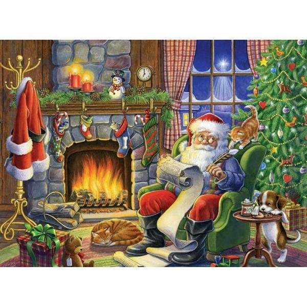 Père Noël à la cheminée