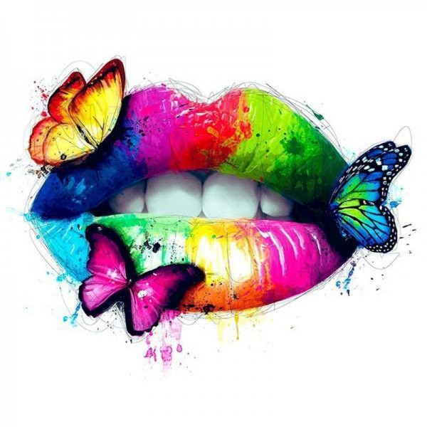 Lèvres colorées