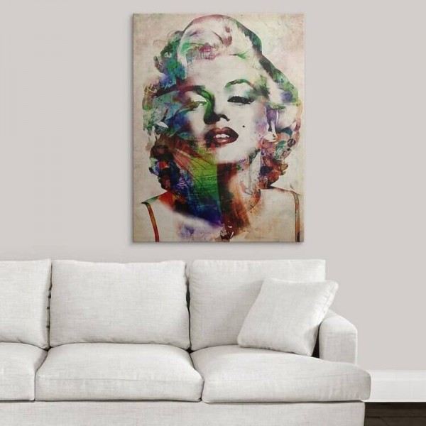 Marilyn Monroe colorée 50x70cm