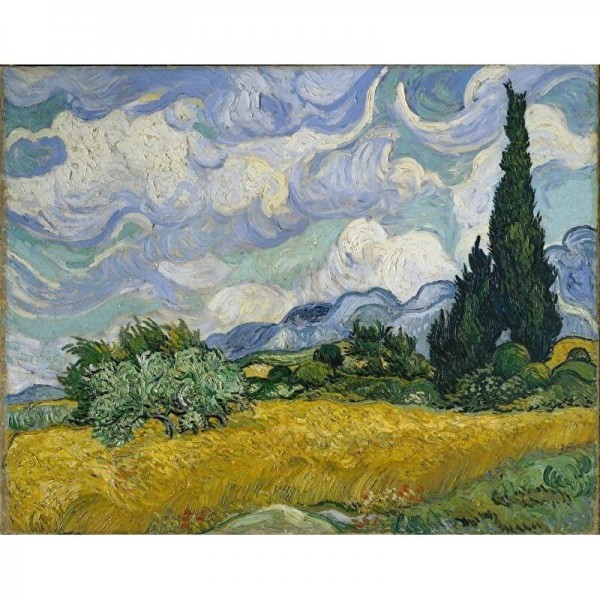 Champ de blé avec cyprès | Vincent van Gogh